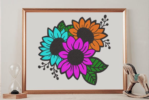 Colorful Sunflowers: A Seasonal Embroidery Staple