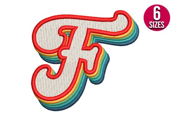 Retro Alphabet Letter F