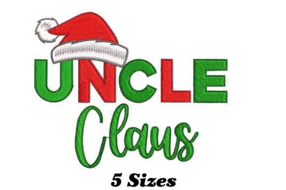Uncle Claus: A Festive Embroidery Design for Holiday Sellers
